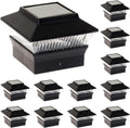 12 Pack Black Solar Powered LED Post Cap Light M469539