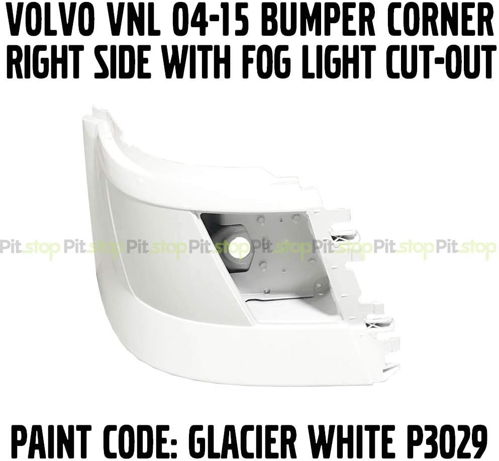 White Painted Bumper Corner Right Passenger with Fog Light Cut-out I9566