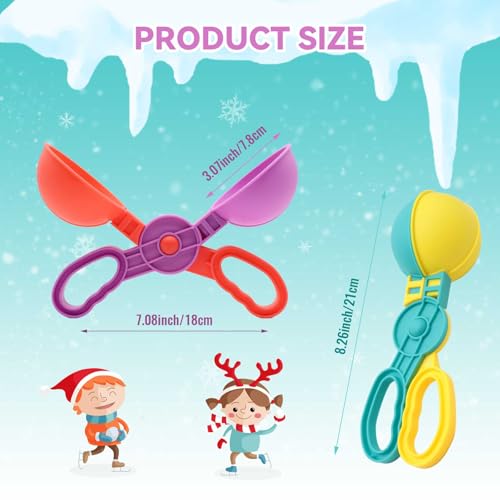 8 Pcs Snowball Maker Tool Kit with Handle X1348