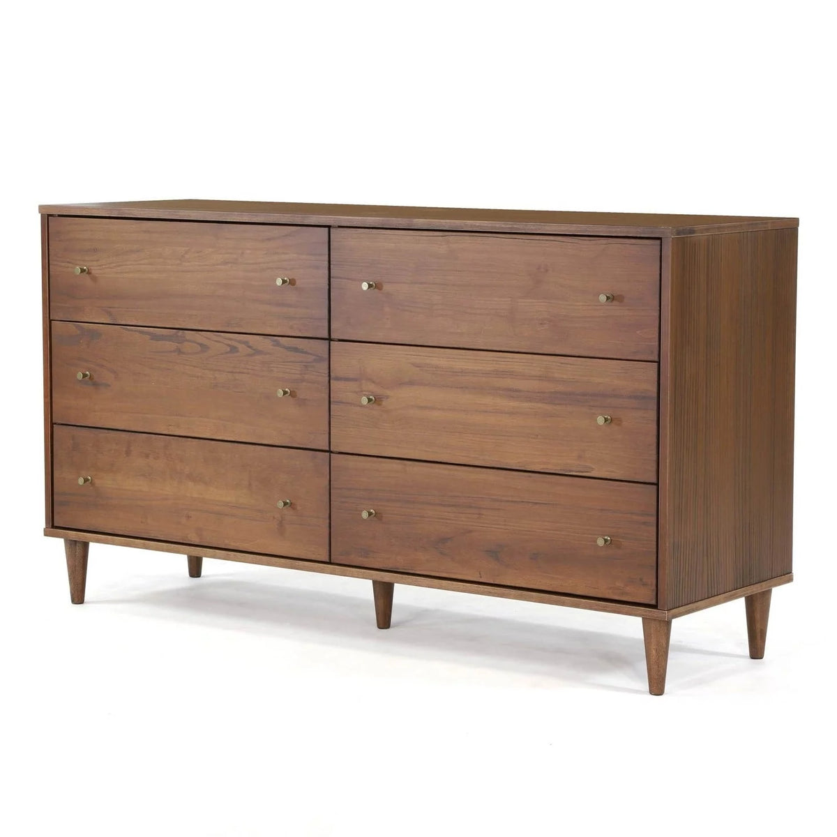 Walnut 6 Drawer Dresser W123450