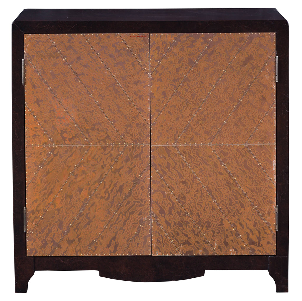 Copper Chevron Door Bar Cabinet H500