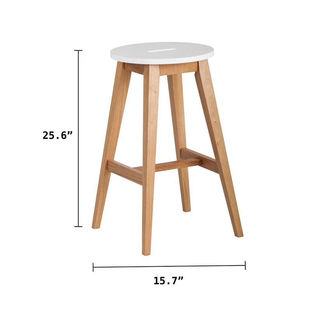 2 Piece Modern Wood Barstool Set P217036