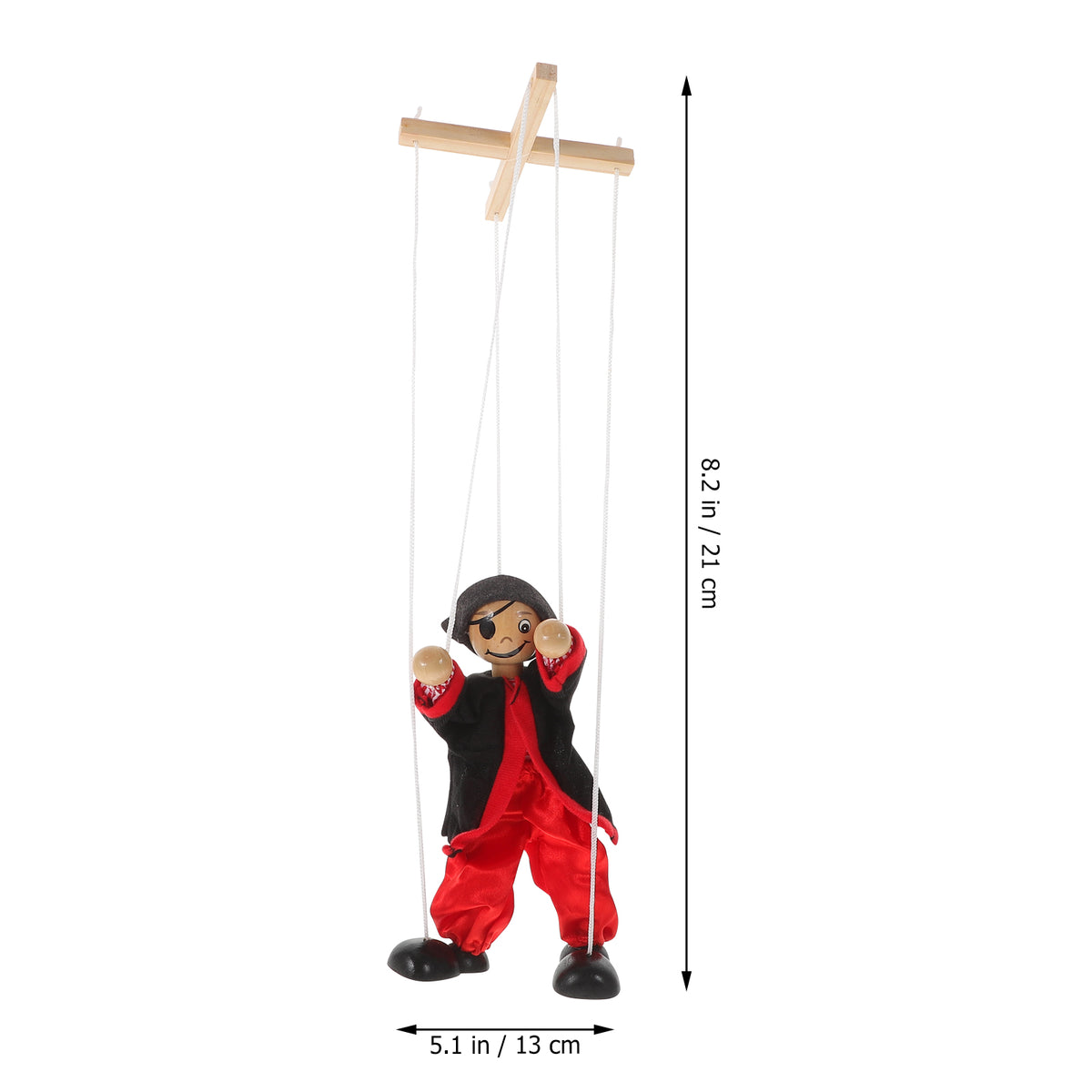 Wood Pirate String Marionette Puppet Toy Q239