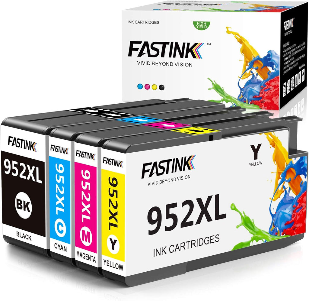 Compatible HP 952xl Ink Cartridges Combo Pack, 1 Black 1 Cyan 1 Magenta 1 Yellow, Pack of 2 J935741
