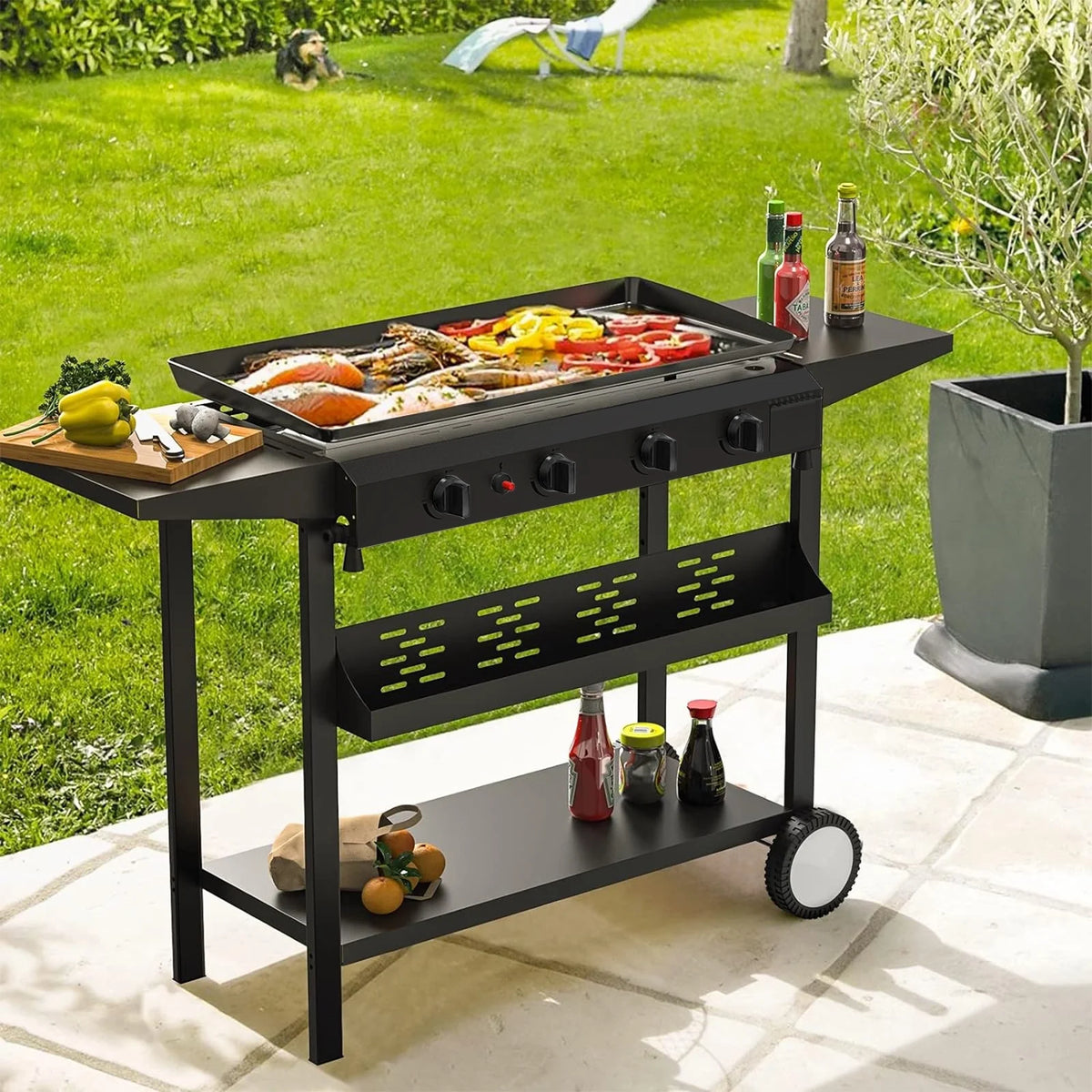 4-Burner Propane Gas BBQ Grill C245466