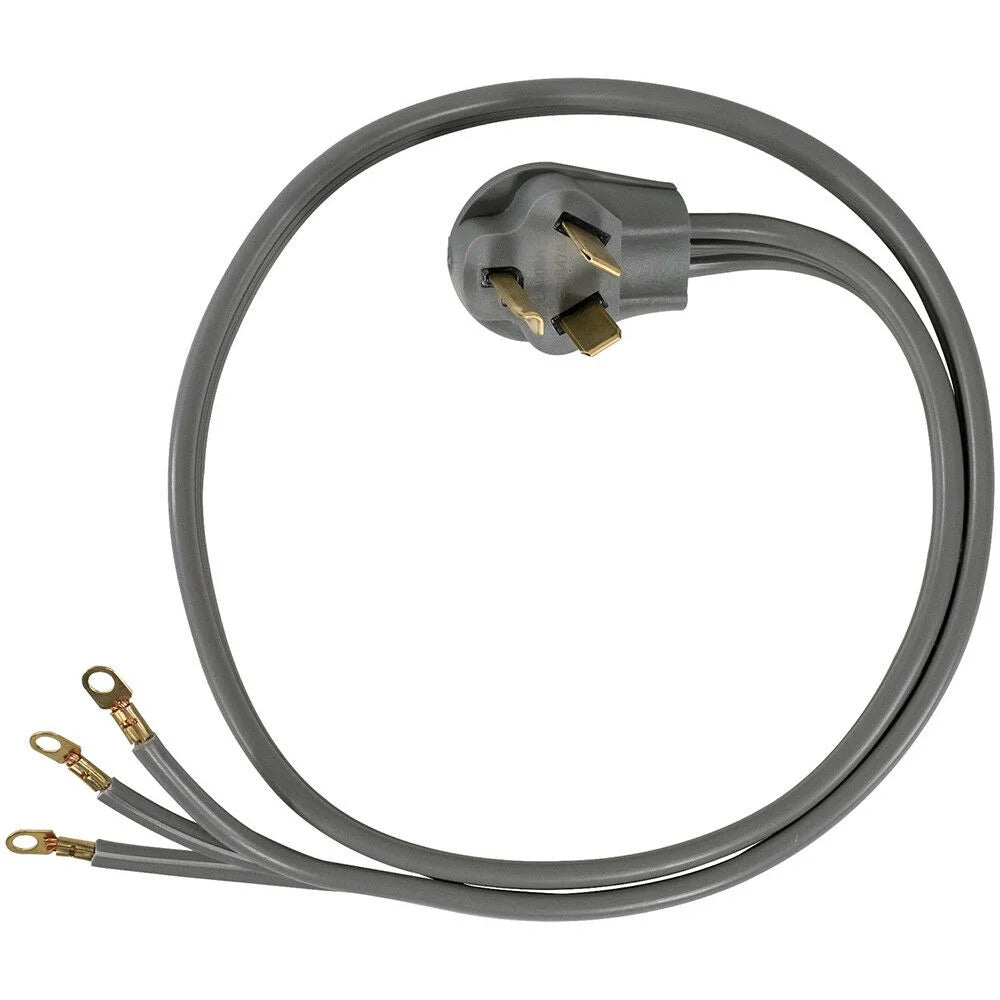3 Prong Universal Electric Dryer Power Cord 4 foot 30 amp F5762