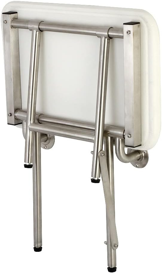 Brushed Stainless Steel Wall Mount Folded Shower Seat I984
