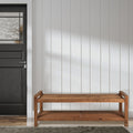 Teak Acacia Wood 3-Seat Outdoor Bench F395