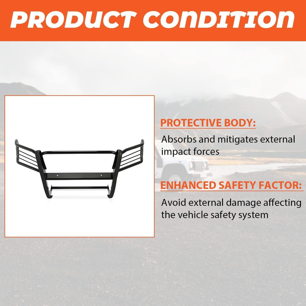 Black Powder Coated Steel Brush Grill Guard R877