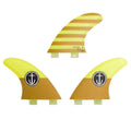 Yellow Twin Tab Tri Fin Set I546664