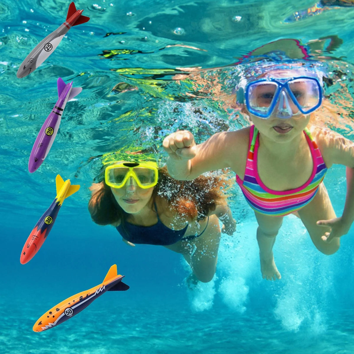 Sharks Swimming Pool Toy Set Of 4 Pieces D225