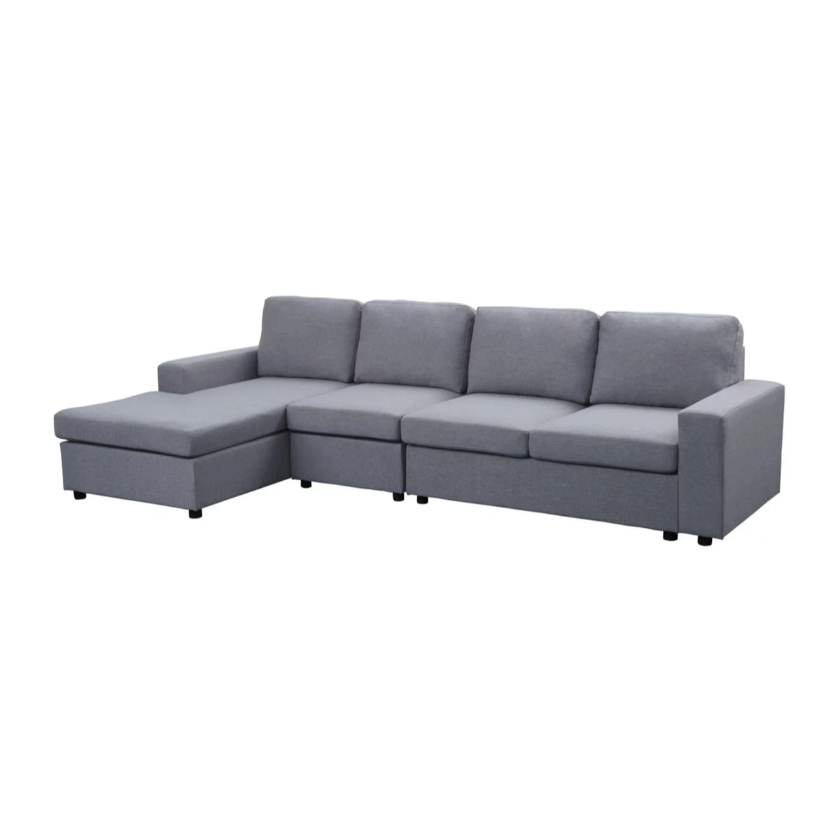 Light Gray Reversible Modular Sectional Sofa Chaise J86077