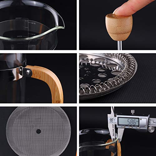 34 oz French Press Coffee Maker with Bamboo Lid Y631850