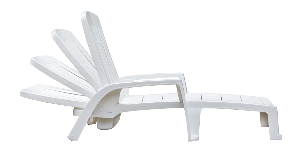 White Resin Chaise Lounge H586224