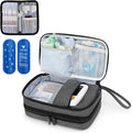 Insulin Travel Case with 2 Ice Packs, Double Layer Gray D753306
