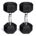 50 lb Rubber Hex Dumbbell Weight Set R15994