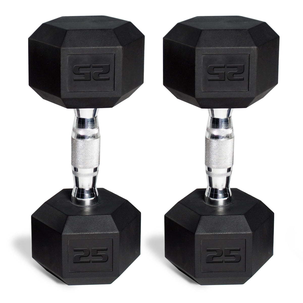 50 lb Rubber Hex Dumbbell Weight Set R15994