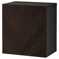 Black-Brown Wall-Mounted Cabinet with Oak Veneer F165