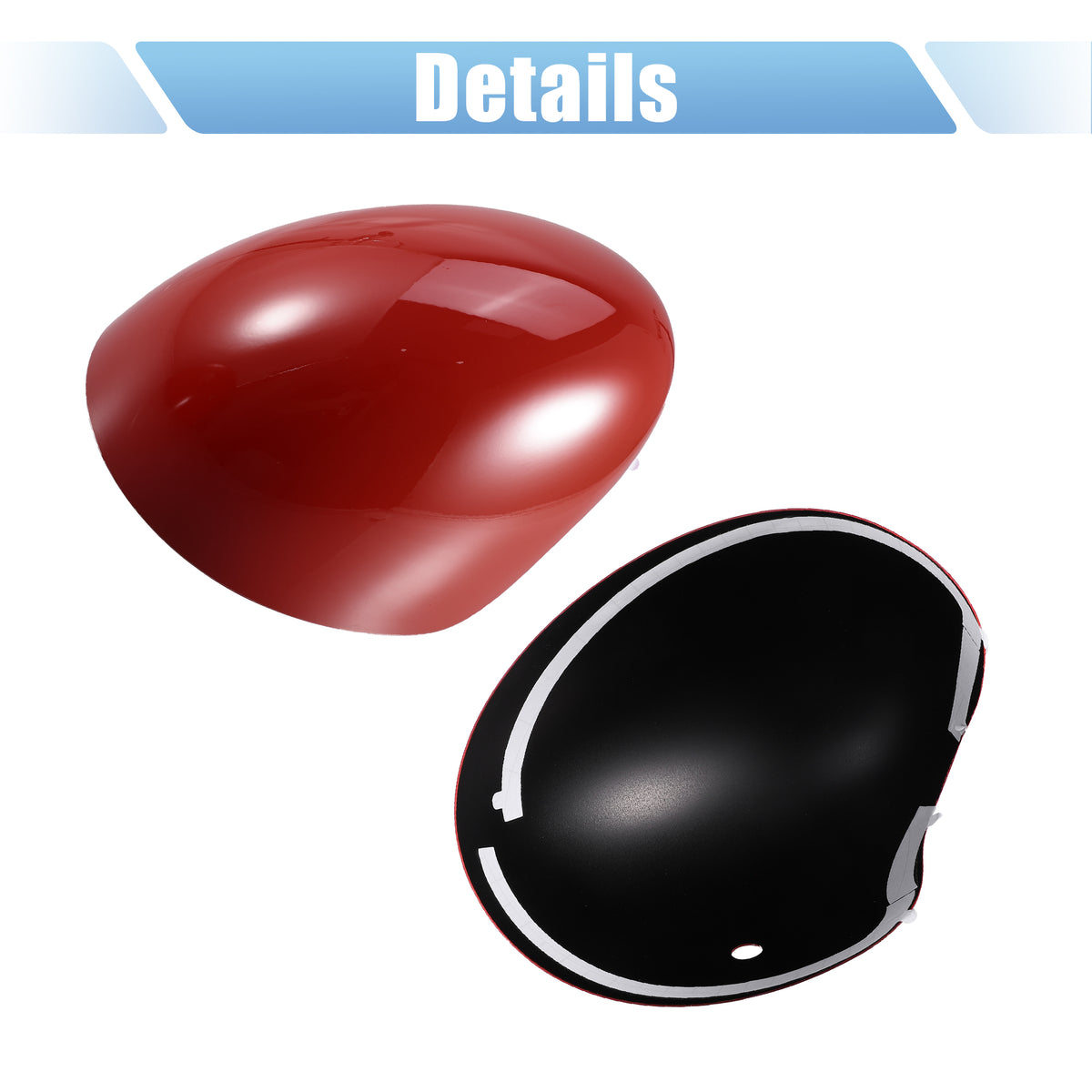 Red Exterior Rear View Mirror Cover with Induction Hole Z7074