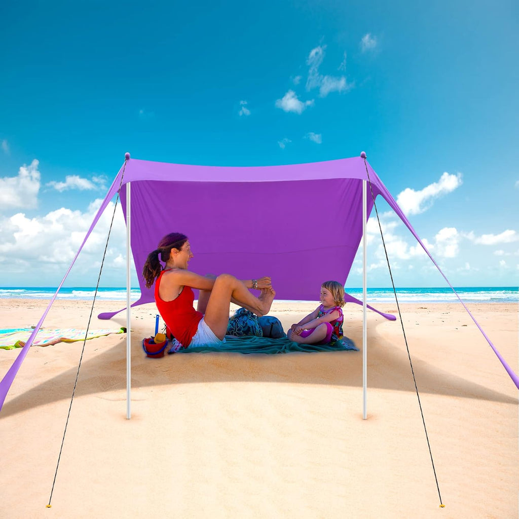 Pop Up Beach Tent Sun Shelter with Storage Bag F58280