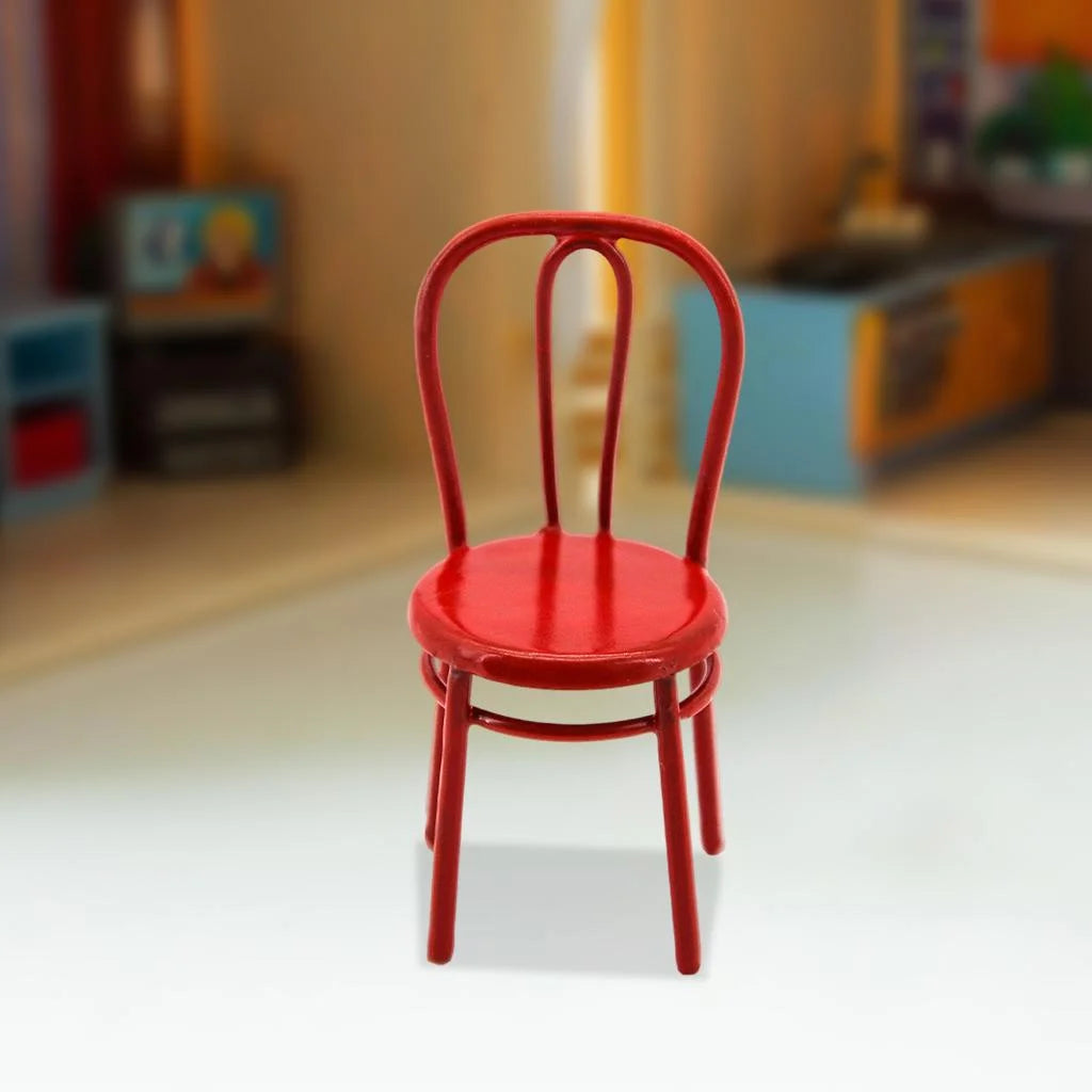 Hand Painted Metal Dollhouse Miniature Dining Toy Furniture Z8430