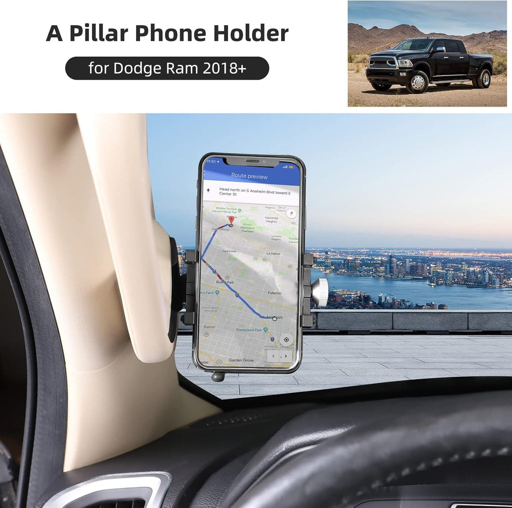 Car A Pillar Cell Phone Holder for Ram 2018-2021 T60522