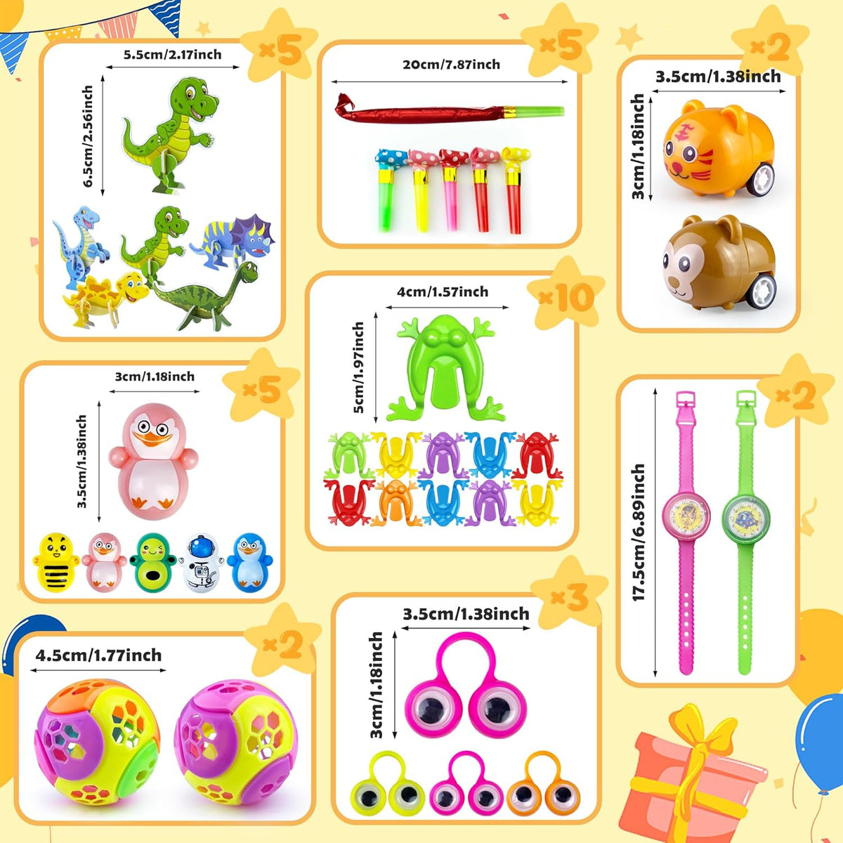 62PCS Party Favors Toy Assortment Bulk Toys F914516