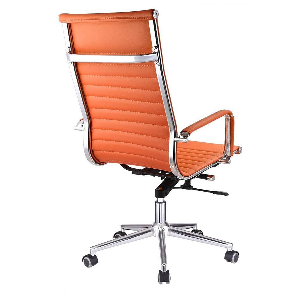 Orange XL High Back PU Leather Swivel Office Chair M3405