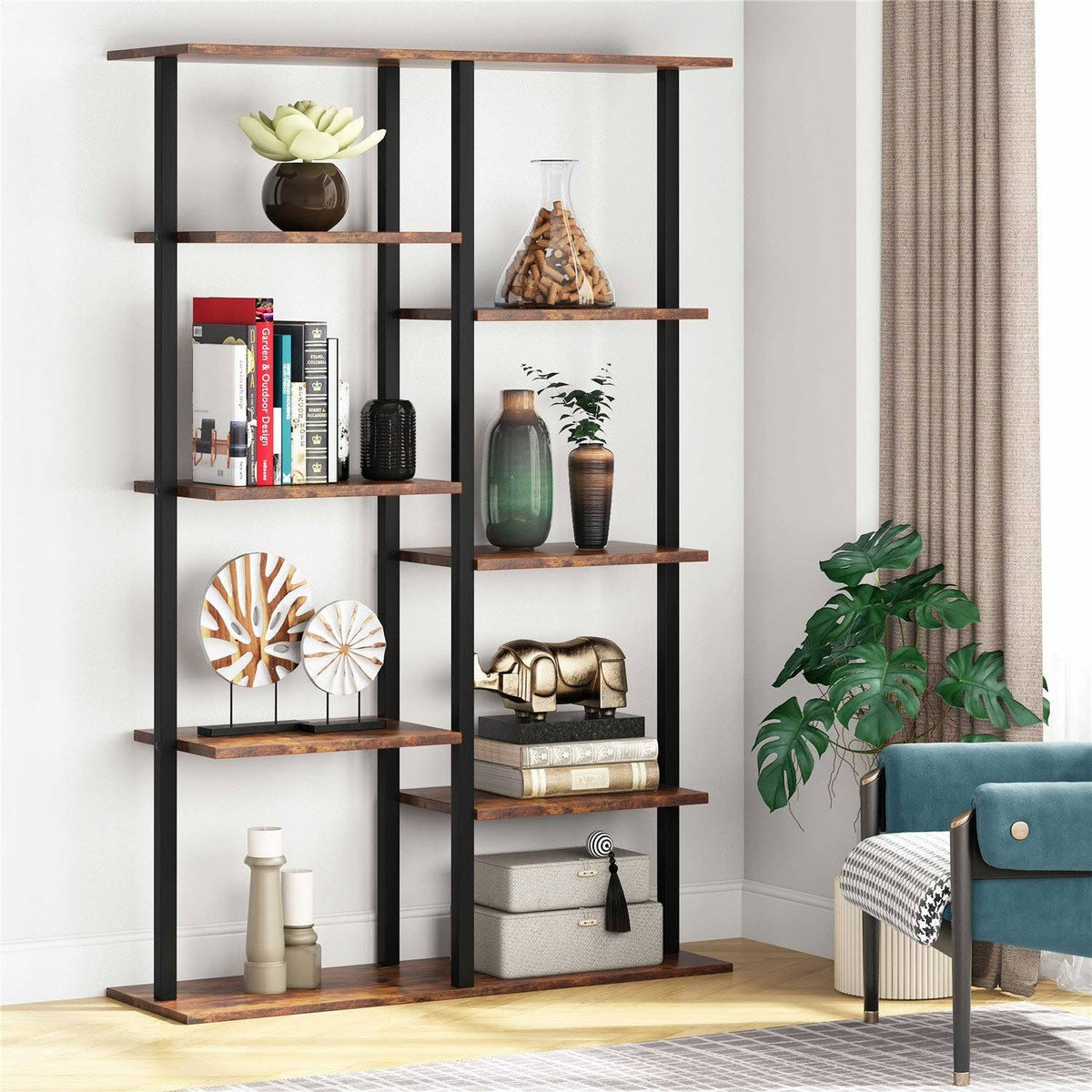 White 5-Tier Ladder Bookcase G197