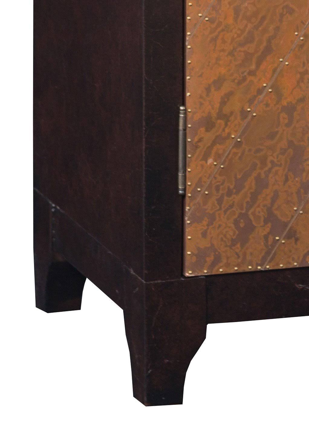 Copper Chevron Door Bar Cabinet H500