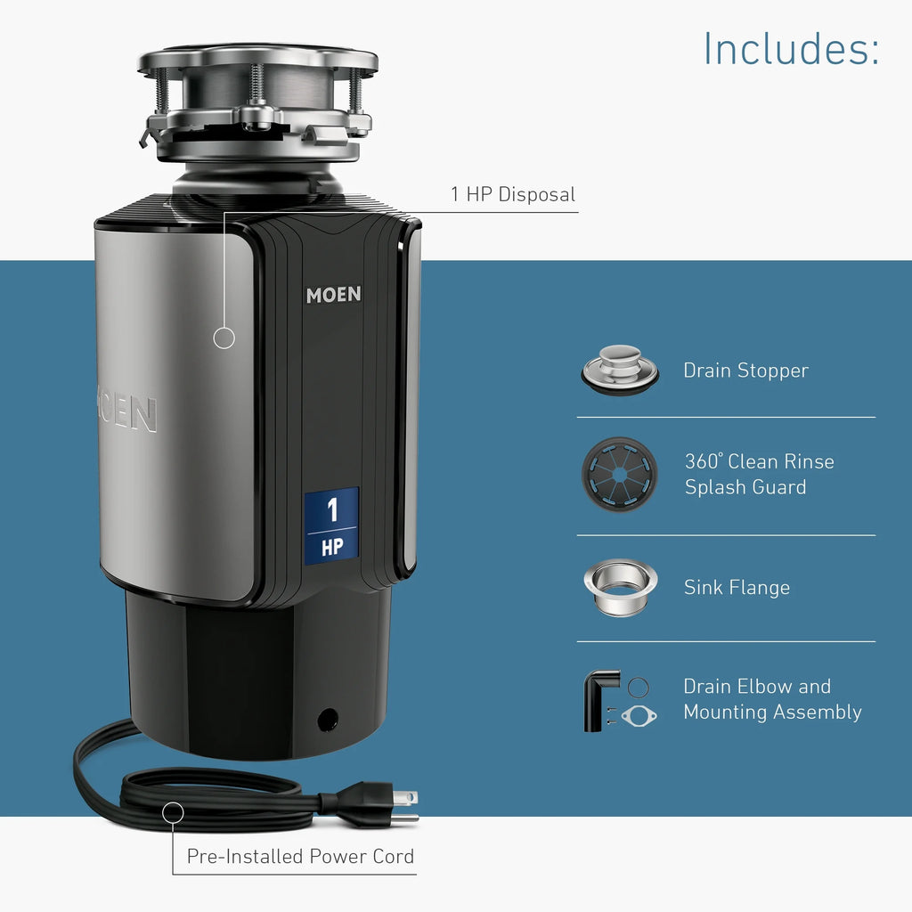 1 HP Continuous Feed Garbage Disposal with Sound Reduction Z99181