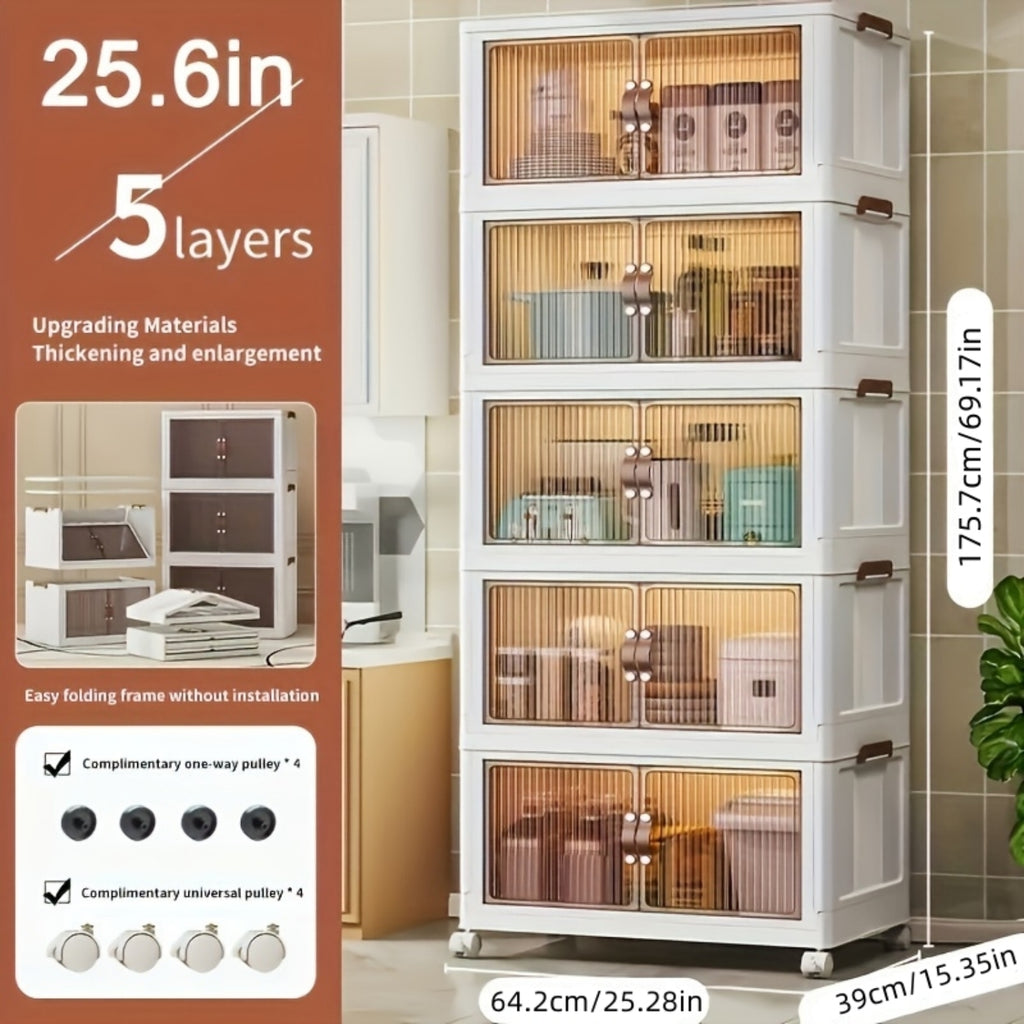 5-layer folding plastic storage box Q5030