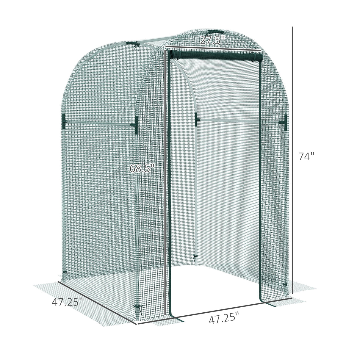 4' x 4' Green Plant Protection Tent Crop Cage with Door E979406