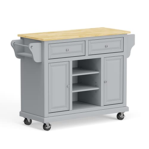 Cherry Wood Top Kitchen Cart U41603