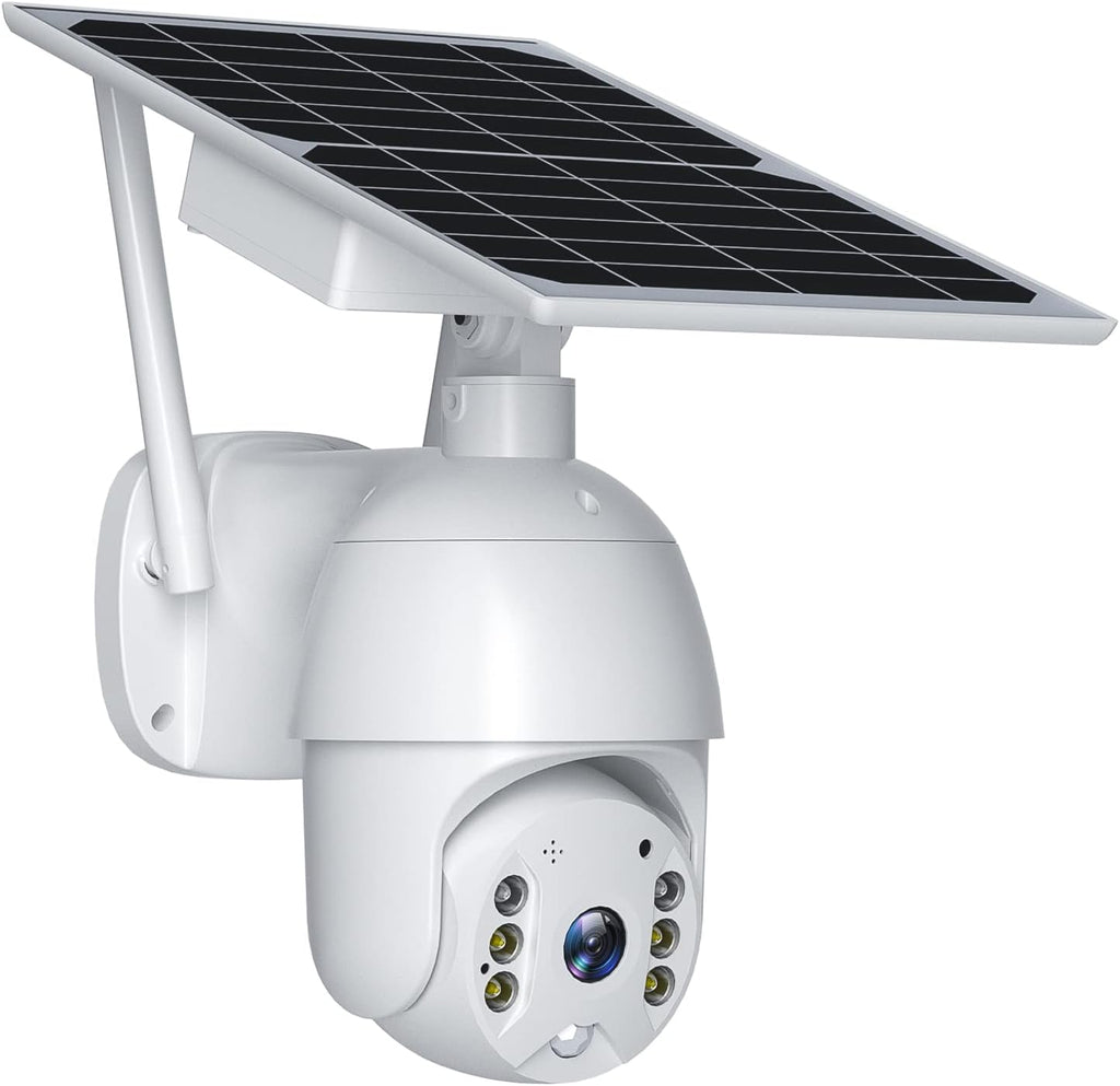 Solar Security Camera Wireless WiFi PTZ Color Night Vision Motion Detection Battery Powered M1212