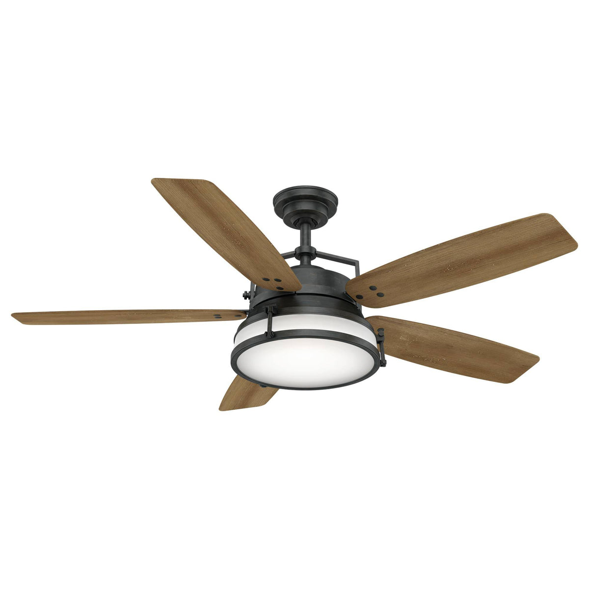 56x22 Aged Steel Ceiling Fan with Light with Wall Control W410736