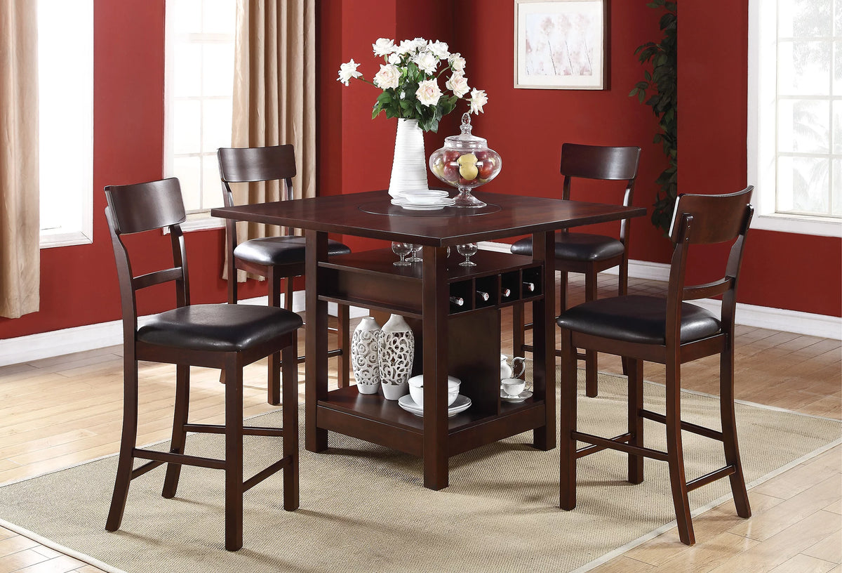 Brown Wooden Dining Chairs Set of 2 I87649