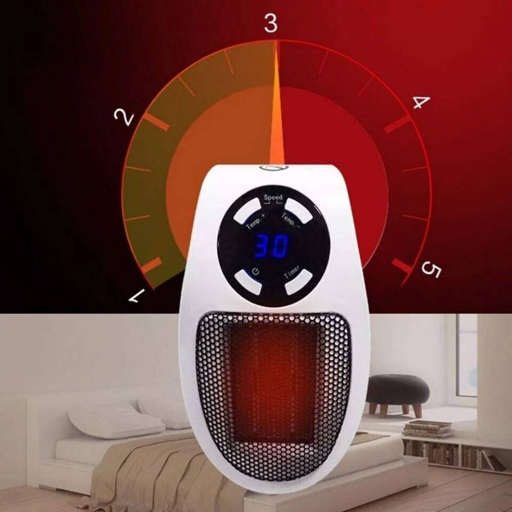 Portable Mini Electric Wall Heater with Timer D7340
