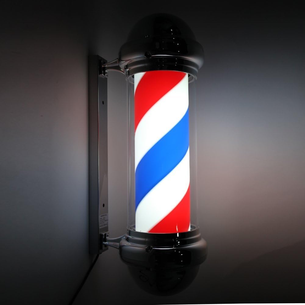 2 Packs 28'' LED Barber Pole Light, Red White Blue LED Strips V933
