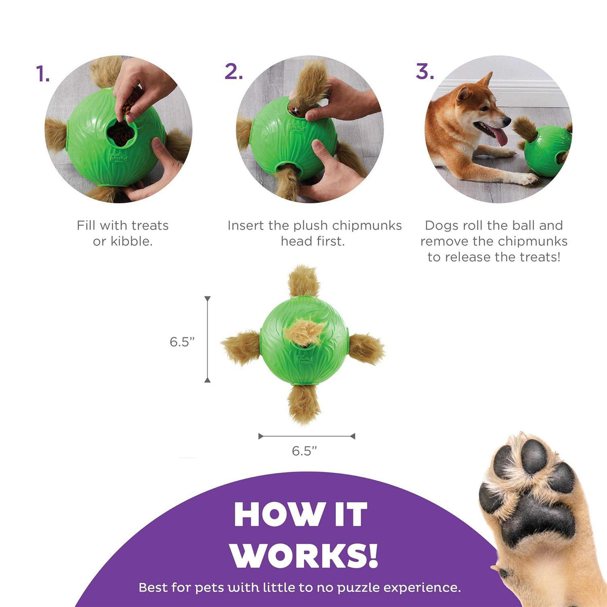 Interactive Puzzle Ball & Treat Dispenser Dog Toy N63262
