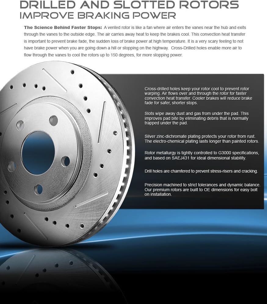 Brake Pads and Rotors with Clips for Honda Pilot X80441