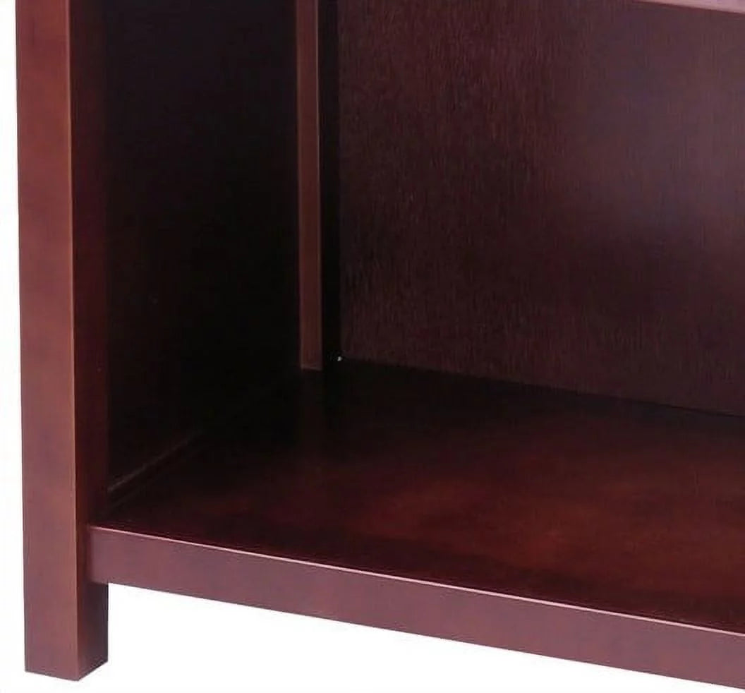 Walnut Finish 2-Section Storage Shelf L86282