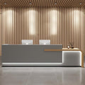Reception Desk with Counter, Lockable Drawer & Door Cabinet, 120cm Z7349