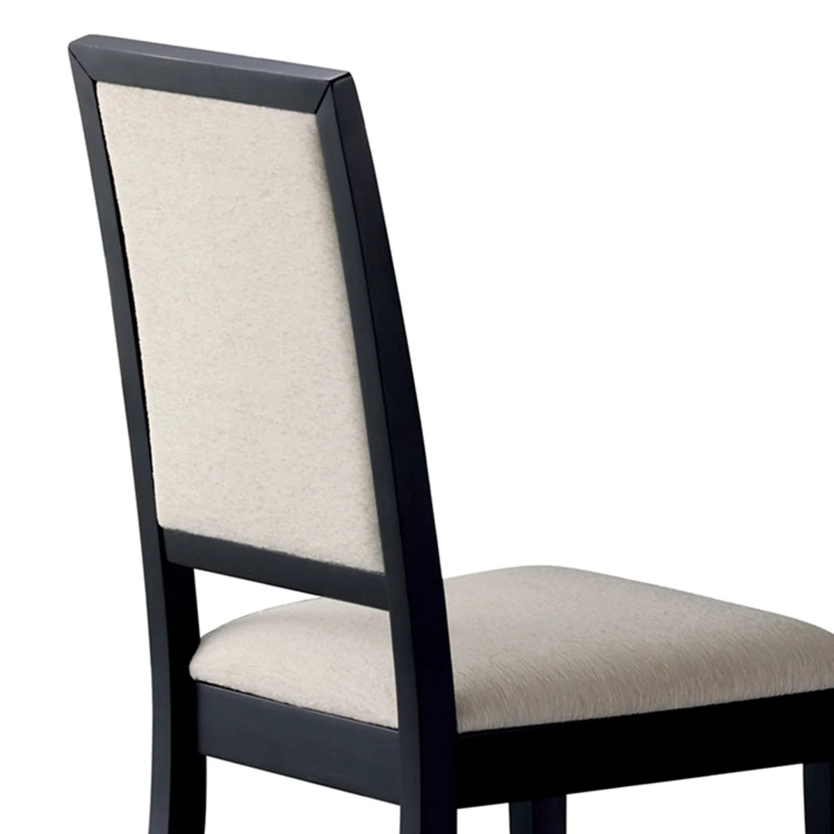 Black and Cream Upholstered Dining Side Chairs (Set of 2) R9531