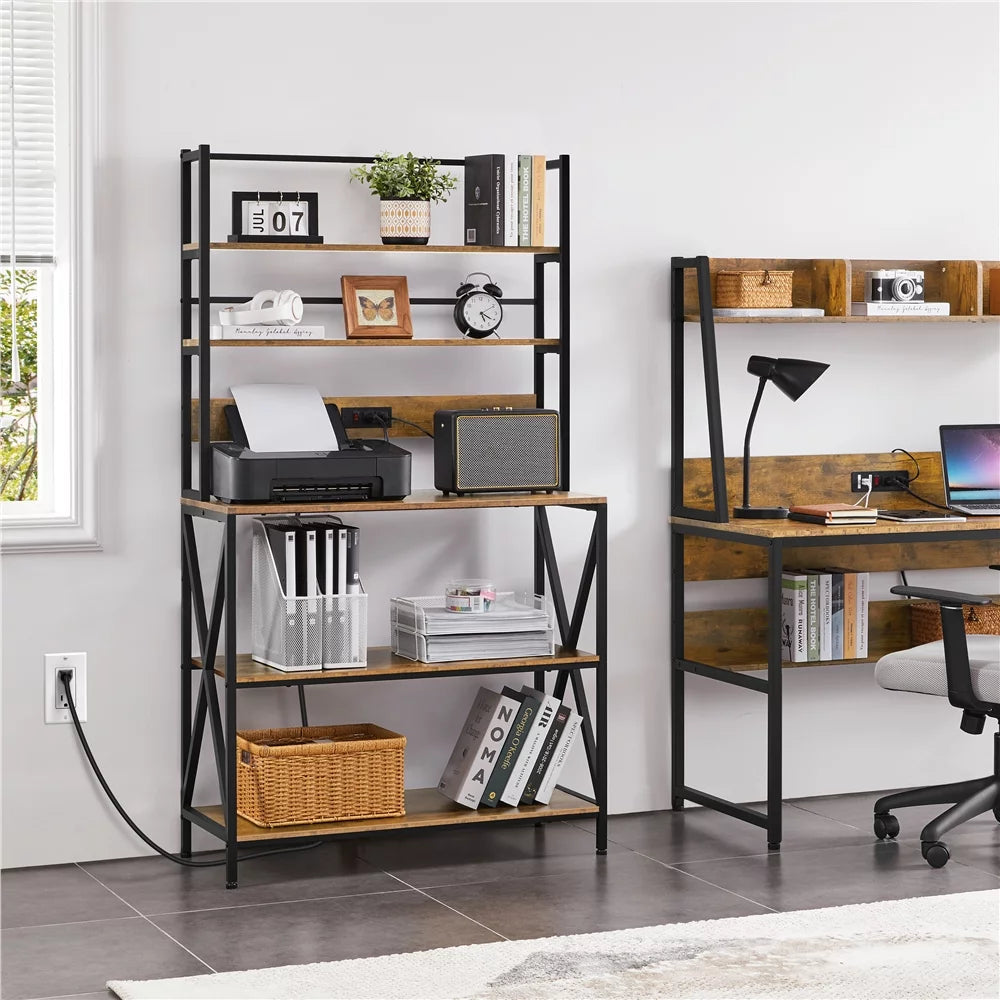 5-Tier Baker's Racks with Power Outlets L521