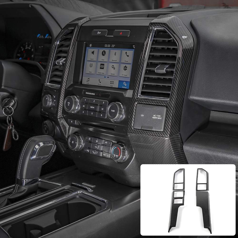 Red Carbon Fiber Console Panel Air Outlet Vent Trim V530266