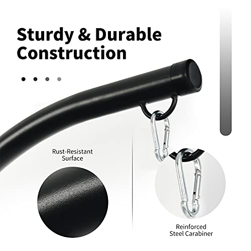 Black Heavy-Duty Steel Hammock Chair Stand Only M786