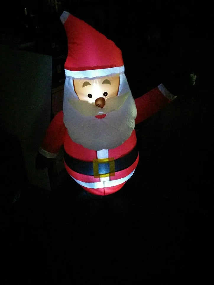 Black African American Santa Claus 4' Inflatable Christmas Yard Decor I6194