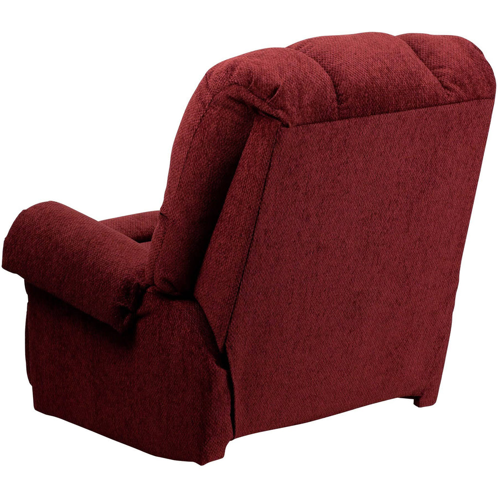 Burgundy Chenille Rocker Recliner T893480