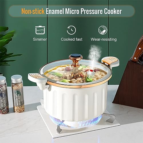 8L Non-stick Enamel Micro Pressure Cooker N3876